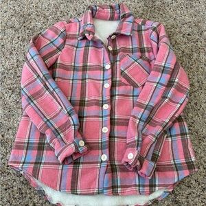 Plaid Women's Shirt - Pink and Blue